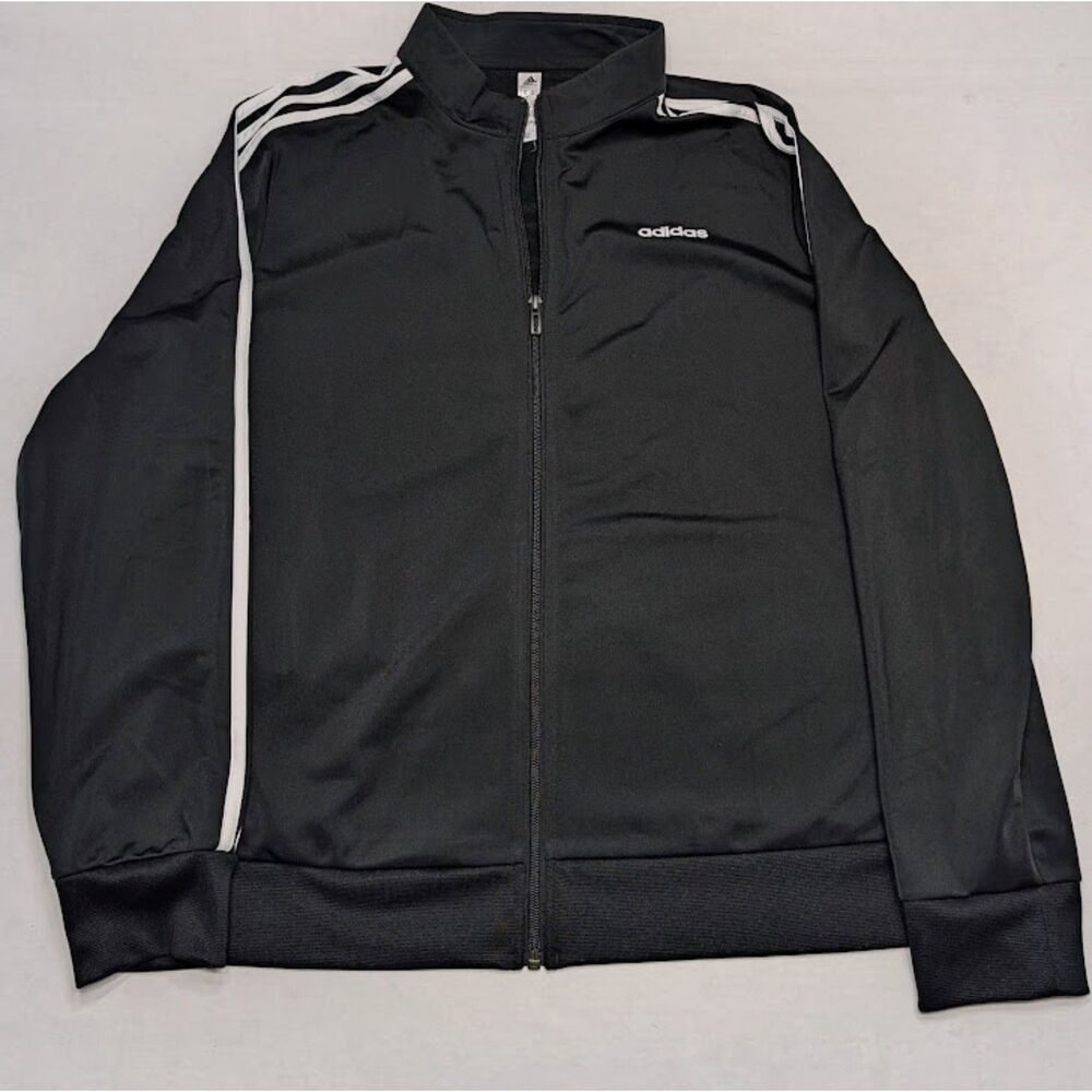 adidas Black Essentials Tricot Full Zip Track Jacket Women's Size 2X